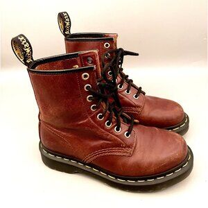 Dr. Martens Classic Boots 1460 Size 5 Cherry Red Leather 8-eye Lace Combat Doc